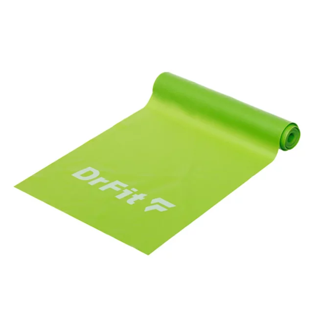 Zielony zestaw treningowy - mata NBR, hantle, guma oporowa i roller z wypustkami