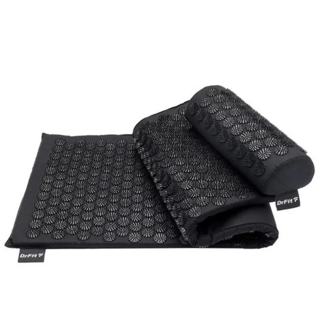 DrFit Mata długa do akupresury + poduszka i torba czarne igły