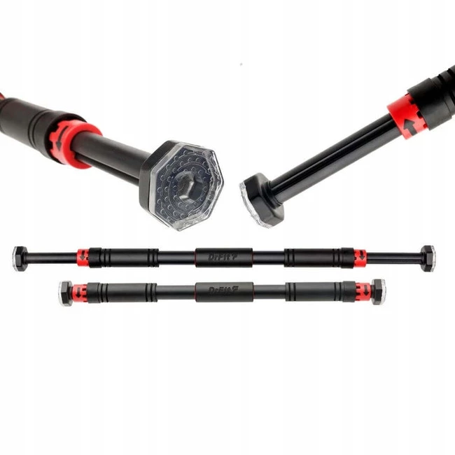 Zestaw DrFit do treningu całego ciała – drążek 100 cm, taśmy Power Band, uchwyt Nordic/ABS, shaker 500 ml