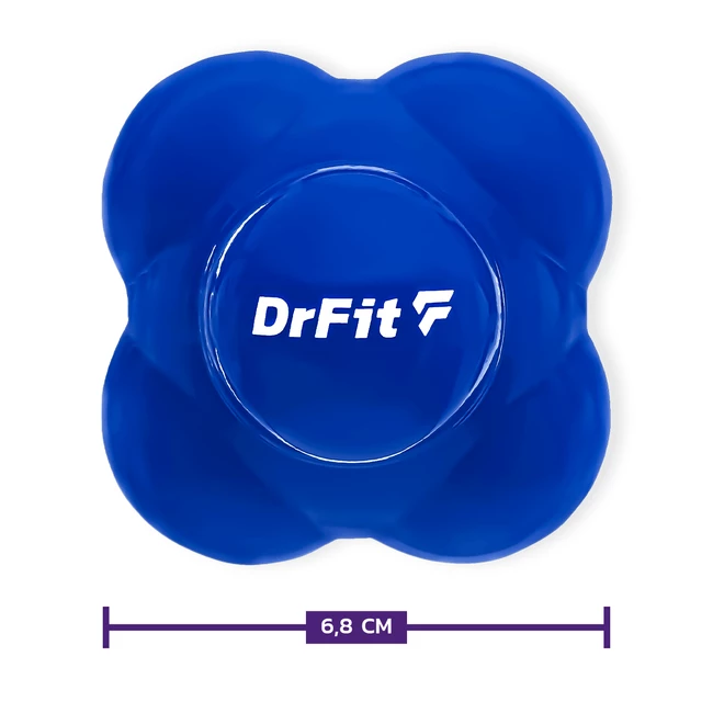 DrFit Piłka do treningu refleksu sensoryczna do ćwiczeń zręcznościowych niebieska