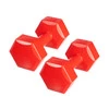 DrFit Hantle sześciokątne w kształcie heksagonów 2 kg czerwony (2 sztuki)