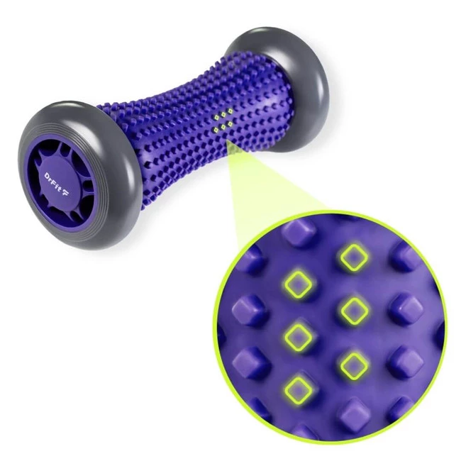 DrFit Roller rehabilitacyjny do stóp z wypustkami niebieski 17cm