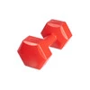 DrFit Hantle sześciokątne w kształcie heksagonów 2 kg czerwony (2 sztuki)