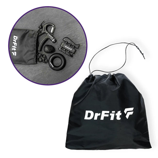 DrFit Zestaw do treningu ręki ściskacz 5 elementów