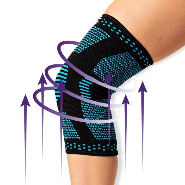 DrFit elastyczny stabilizator na kolano niebieski M