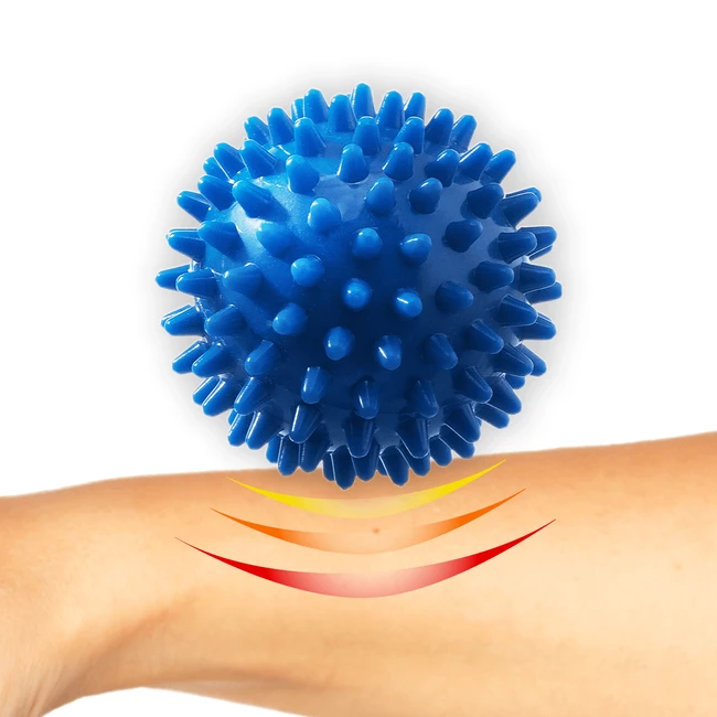 DrFit Twarde piłki z wypustkami sensorycznymi wytrzymałe - zestaw 4 piłek