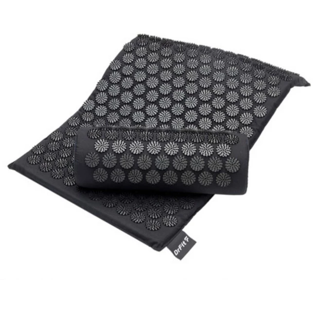 DrFit Mata do akupresury krótka z poduszką i torbą czarne igły