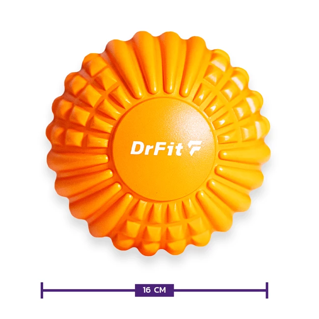 DrFit Piłka sensoryczna do masażu kompaktowa pomarańczowa