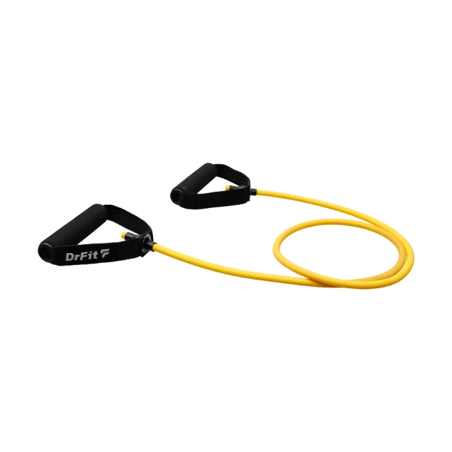 DrFit lateksowa guma oporowa z uchwytami żółta