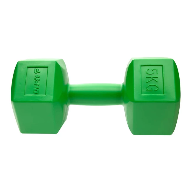 DrFit Hantle sześciokątne w kształcie heksagonów 6 kg czarne (2 sztuki)