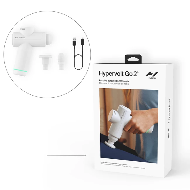 Pistolet do masażu Hypervolt Go 2 biały