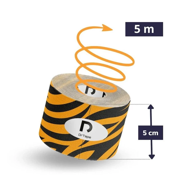 DrTape mocna wodoodporna taśma do tejpingu 5 cm x 5 m Tiger