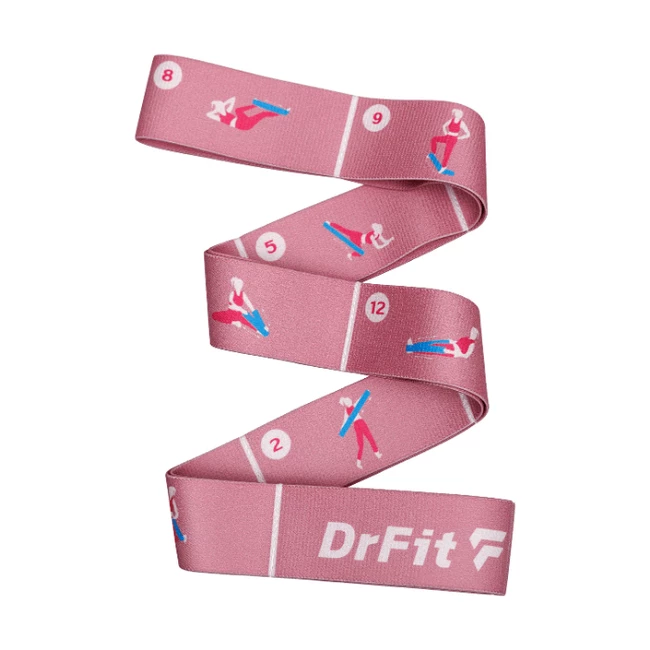  DrFit Fizjoterapeutyczna guma oporowa różowa