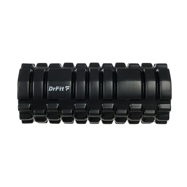 DrFit roller masujący z wypustkami sensorycznymi ø 15 x 33 cm czarny