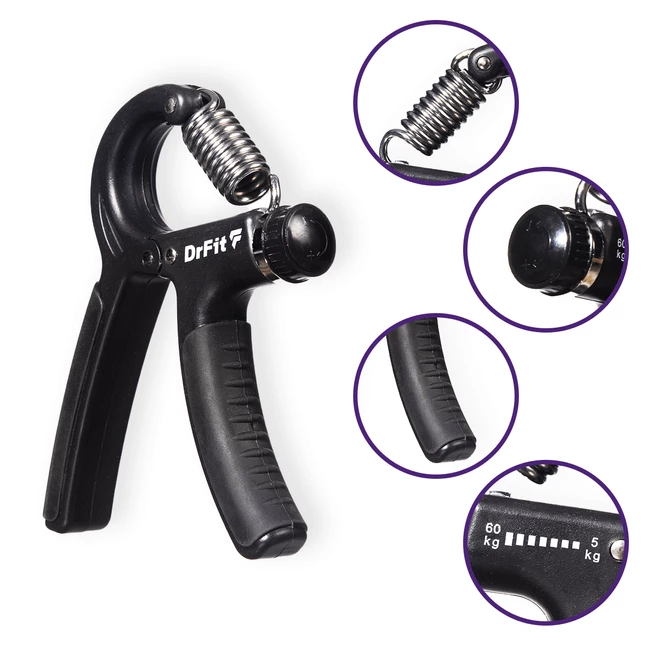 DrFit Zestaw do treningu ręki ściskacz 5 elementów
