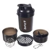 DrFit Bidon shaker zestaw wieloelementowy 500 ml czarny