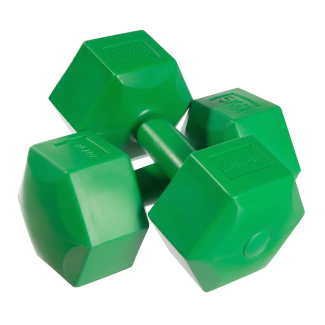 DrFit Hantle sześciokątne w kształcie heksagonów 6 kg czarne (2 sztuki)