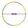 DrFit Hula hop gładkie składane koło treningowe 8-elementowe do modelowania sylwetki ø 100 cm szaro-zielone