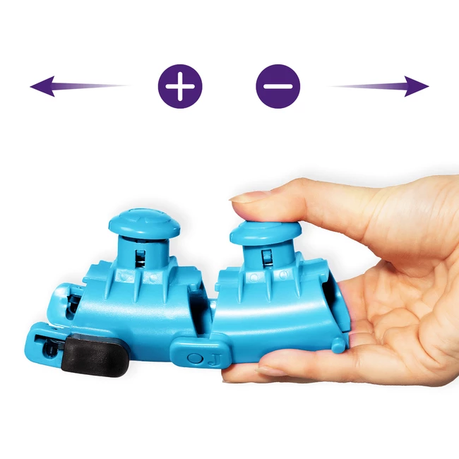 DrFit Hula hop składane z wypustkami i obciążeniem regulowane niebieskie