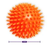 DrFit Twarda piłka rehabilitacyjna do masażu z wypustkami sensorycznymi ø 9 cm pomarańczowa