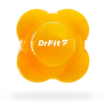DrFit Piłka do treningu refleksu sensoryczna do ćwiczeń zręcznościowych żółta