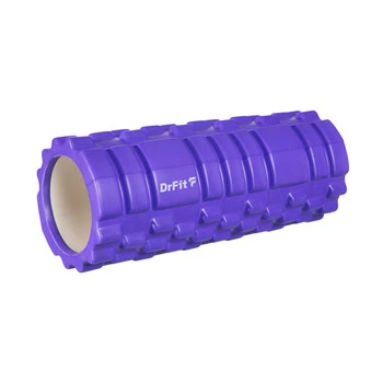 DrFit Roller do masażu i rehabilitacji z wypustkami fioletowy ø 15x33 cm