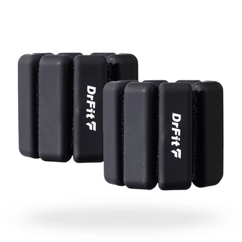 DrFit regulowane obciążniki silikonowe na kostki i nadgarstki  0,45 kg (para) czarne