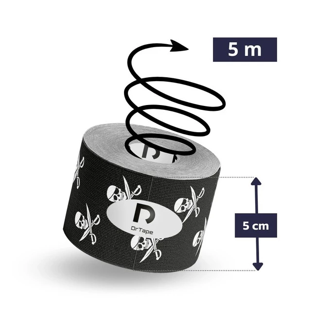 DrTape mocna wodoodporna taśma do tejpingu 5 cm x 5 m Pirate