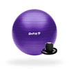 DrFit Piłka do ćwiczeń fitness i rehabilitacji z pompką elastyczna stabilizująca ø 55 fioletowa