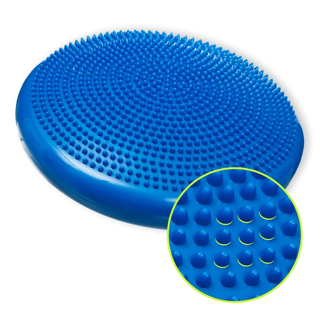 DrFit Poduszka balansowa z wypustkami sensorycznymi z pompką niebieska