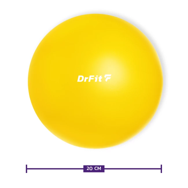 DrFit Piłka gimnastyczna wytrzymała do ćwiczeń, rehabilitacji i treningów ø 20 żółta