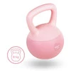 DrFit Kettlebell odważnik winylowy do ćwiczeń siłowych różowy 8 kg