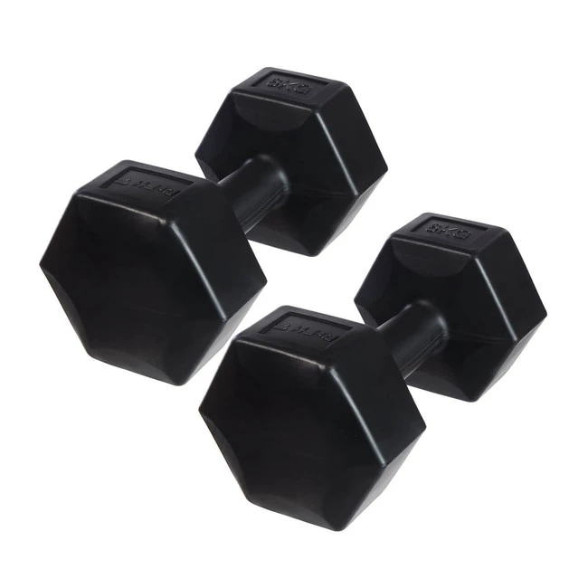 DrFit Hantle sześciokątne w kształcie heksagonów 6 kg czarne (2 sztuki) 6 kg czarne (2 sztuki)