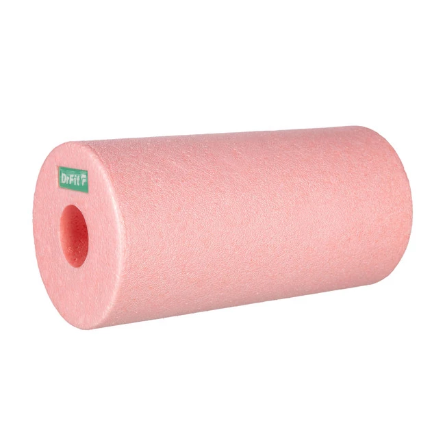 DrFit Gładki roller do masażu i rehabilitacji różowy ø 15 x 30 cm