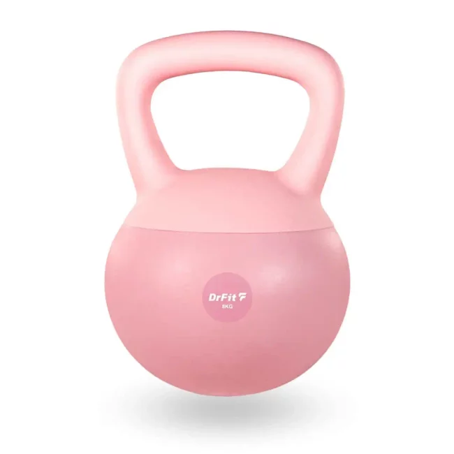 Zestaw DrFit do treningu siłowego i mobilizacji – kettlebell 8 kg, podkładki amortyzujące, piłka sensoryczna