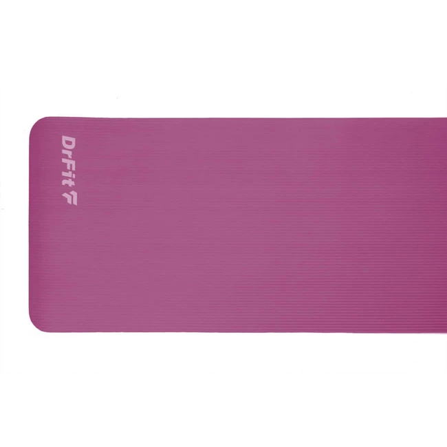 DrFit NBR grubsza antypoślizgowa mata do ćwiczeń fitnessu, jogi i rehabilitacji bordowa