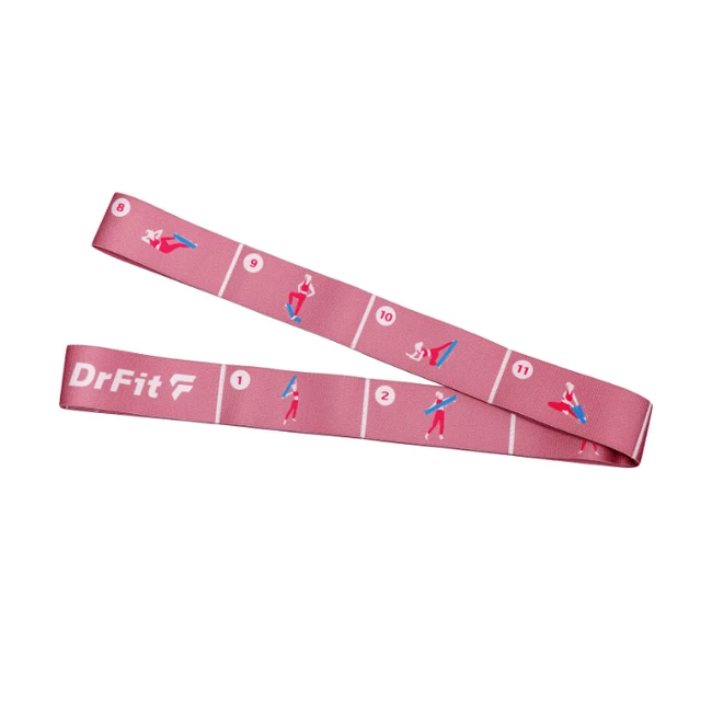 DrFit Fizjoterapeutyczna guma oporowa różowa