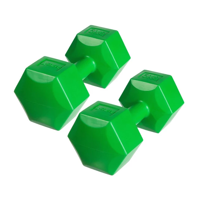 DrFit Hantle sześciokątne w kształcie heksagonów 6 kg czarne (2 sztuki)