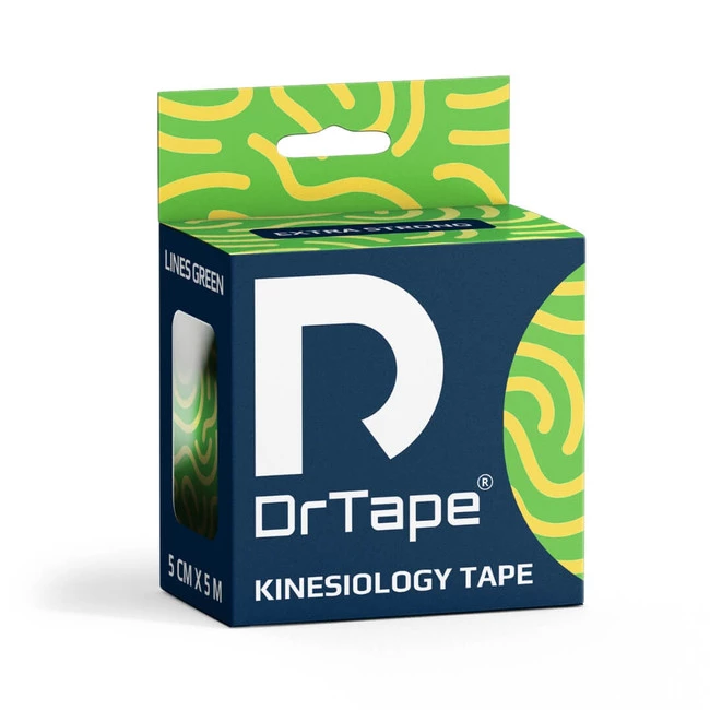 DrTape mocna wodoodporna taśma do tejpingu 5cm x 5m zielono żółty