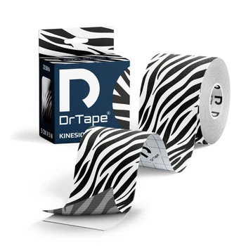 DrTape mocna wodoodporna taśma do tejpingu 5 cm x 5 m Zebra