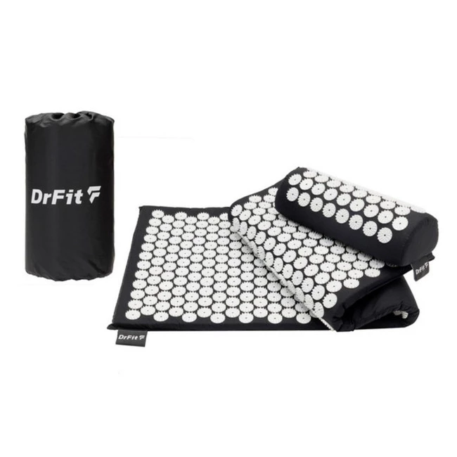 DrFit Mata długa do akupresury + poduszka białe igły