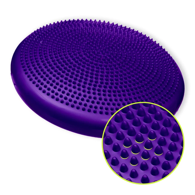 DrFit Poduszka balansowa z wypustkami sensorycznymi z pompką fioletowa