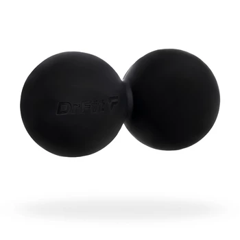 DrFit Podwójna gładka silikonowa piłka Lacrosse duoball do masażu czarna