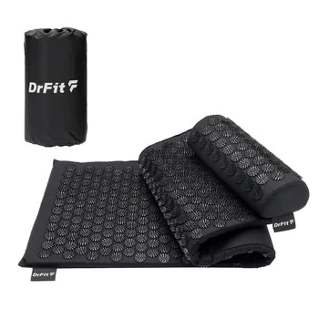 DrFit Mata długa do akupresury + poduszka i torba czarne igły