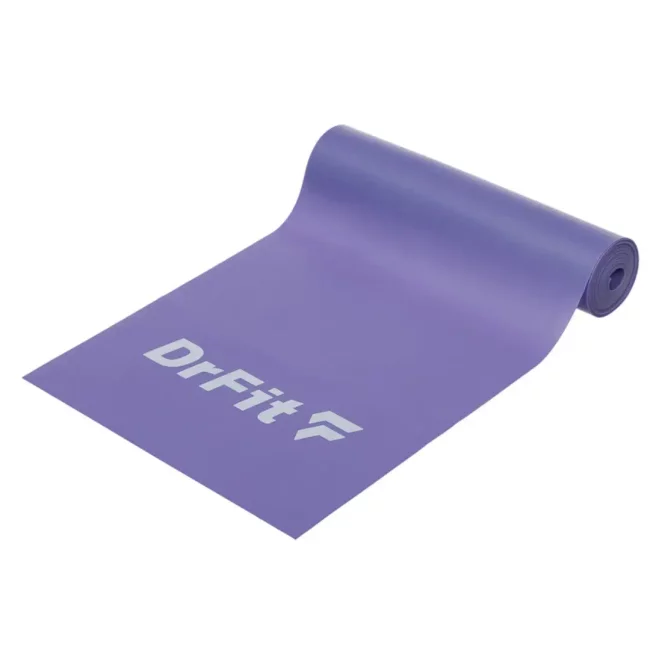 Zestaw treningowy DrFit fioletowy – mata NBR, ring pilates i taśma oporowa 5,4 kg