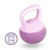 DrFit Kettlebell odważnik winylowy do ćwiczeń siłowych fioletowy 12kg