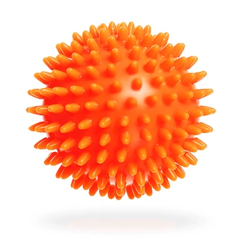 DrFit Miękka relaksująca piłka do masażu rehabilitacyjnego z wypustkami sensorycznymi ø 9 cm pomarańczowa