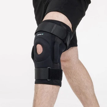 DrFit Zawiasowy stabilizator kolana z otworem na rzepkę