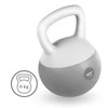 DrFit Kettlebell odważnik winylowy do ćwiczeń siłowych szary 16 kg