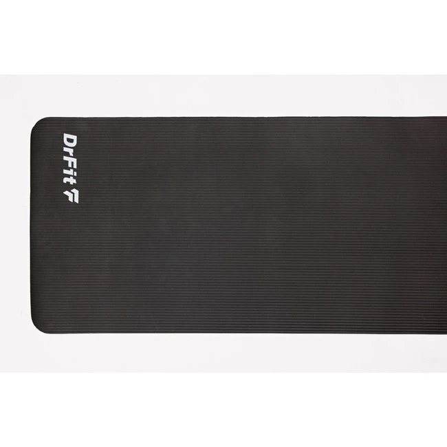 DrFit NBR grubsza antypoślizgowa mata do ćwiczeń fitnessu, jogi i rehabilitacji czarna